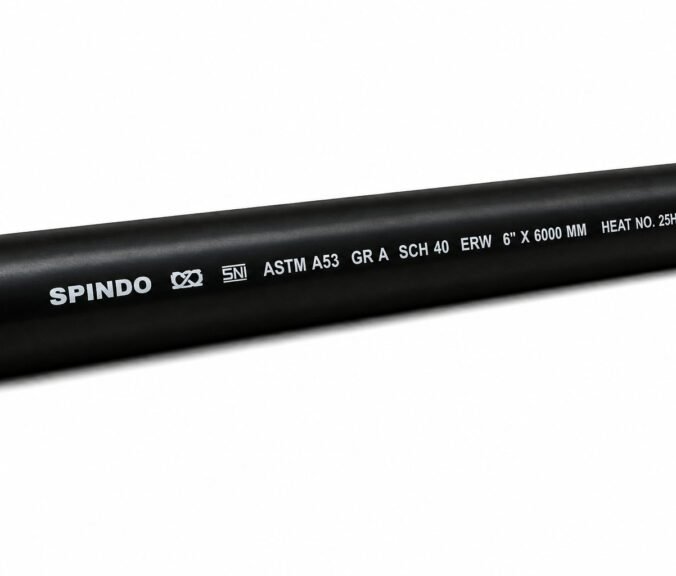 Pipa SPINDO ASTM A53 Gr.A SCH 40 ERW - tampak sudut