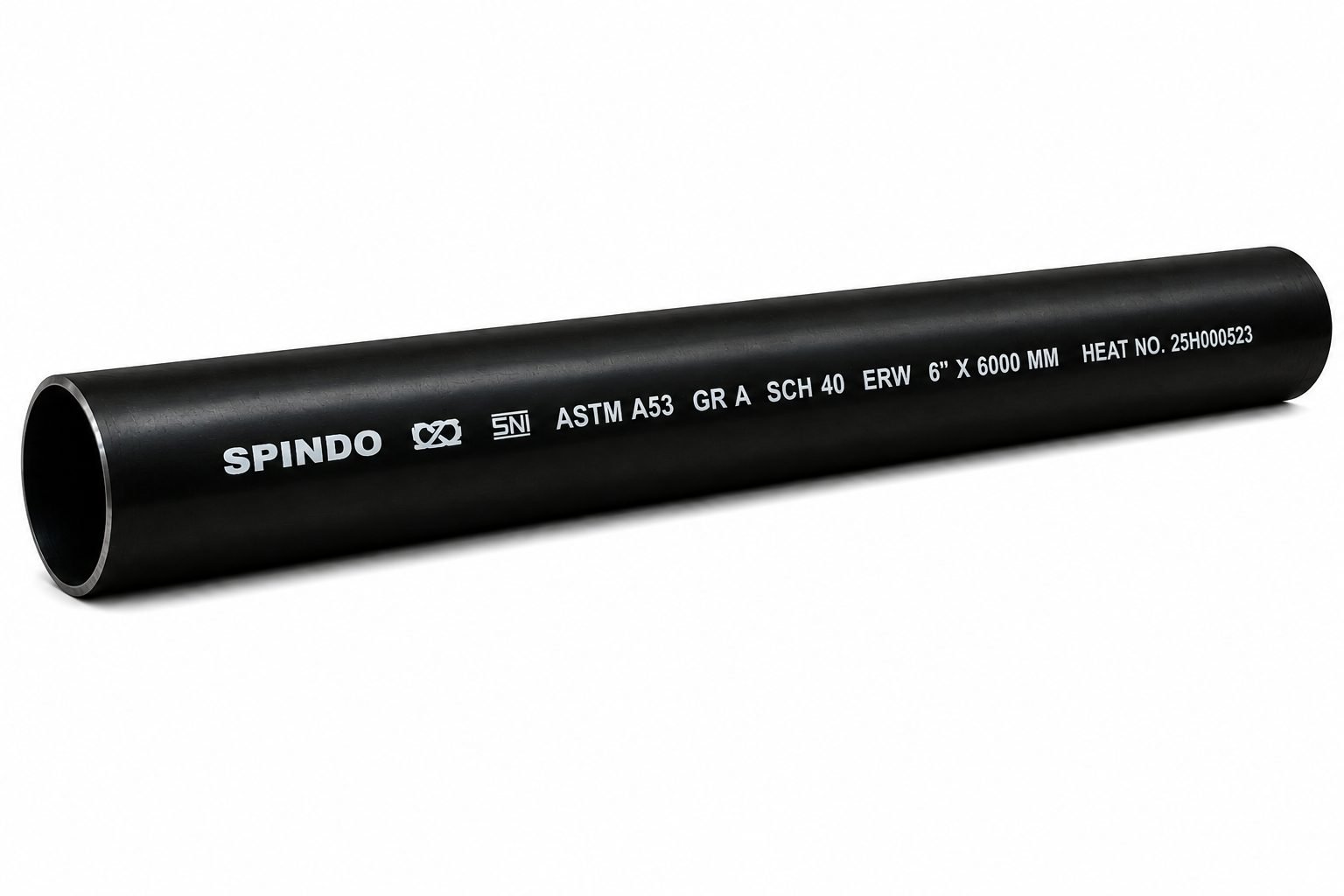 Pipa SPINDO ASTM A53 Gr.A SCH 40 ERW - tampak sudut