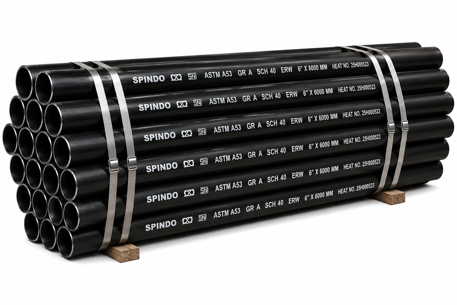 Pipa SPINDO ASTM A53 Gr.A SCH 40 ERW - bundel
