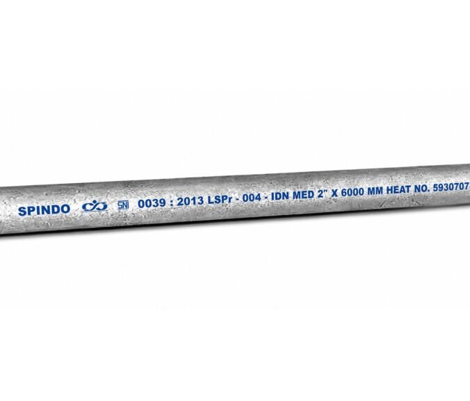 Pipa CS Welded SNI SPINDO Galvanis - tampak diagonal