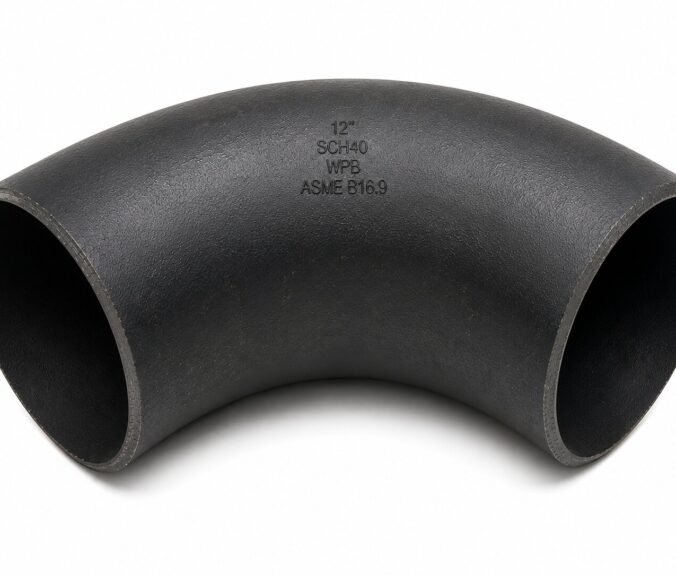 Elbow Butt Weld Carbon Steel 12 inch SCH40 WPB ASME B16.9 - tampak depan