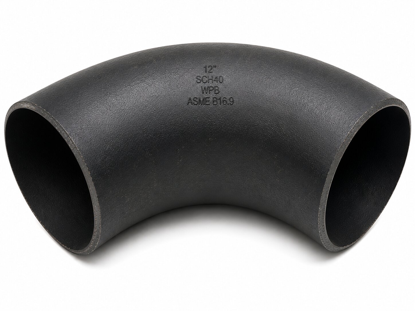 Elbow Butt Weld Carbon Steel 12 inch SCH40 WPB ASME B16.9 - tampak depan