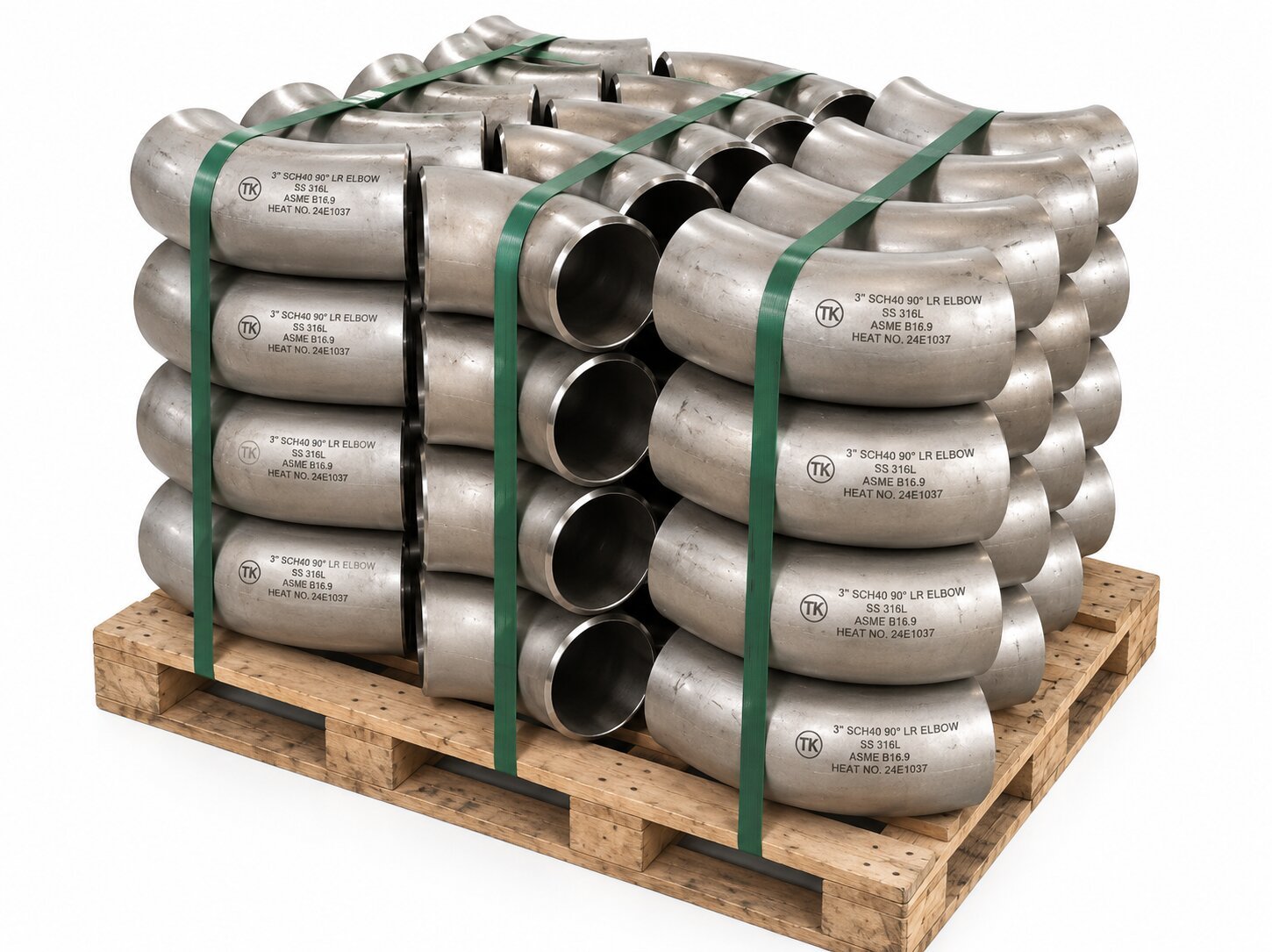 Elbow Butt Weld Stainless Steel 316L ready stock pallet ASME B16.9