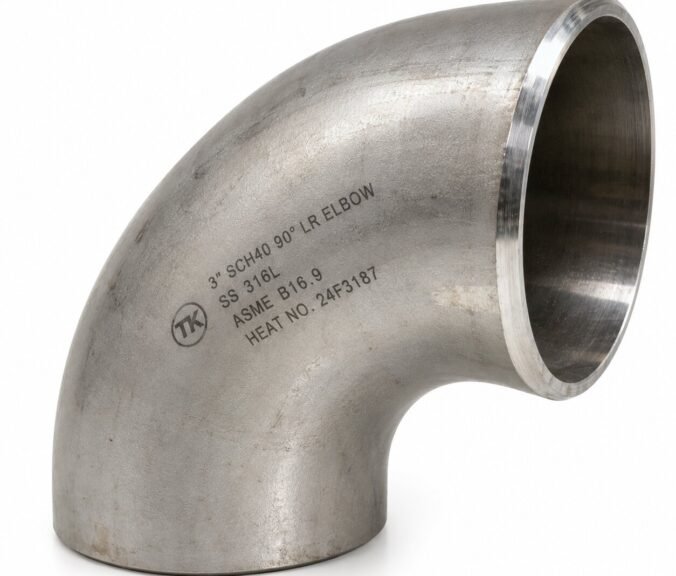 Elbow Butt Weld Stainless Steel 316L 3 inch SCH40 90 derajat LR ASME B16.9