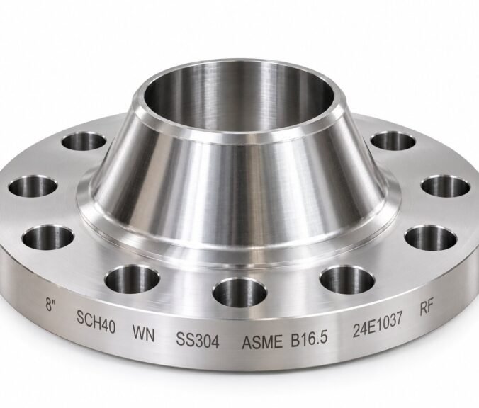Flange Weld Neck RF Stainless Steel SS304 8 inch SCH40 tampak sudut ASME B16.5