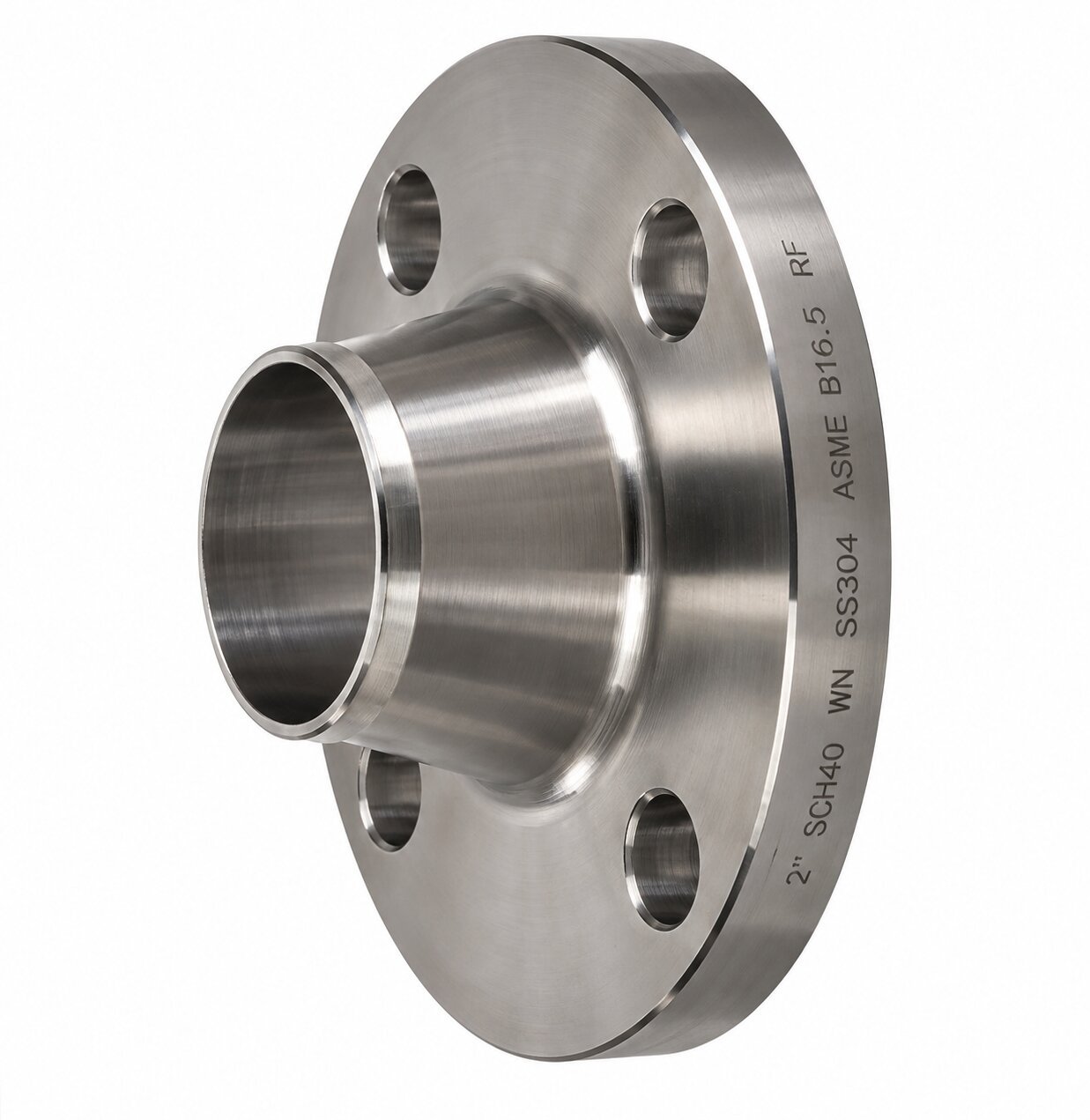 Flange Weld Neck RF Stainless Steel SS304 2 inch SCH40 ASME B16.5