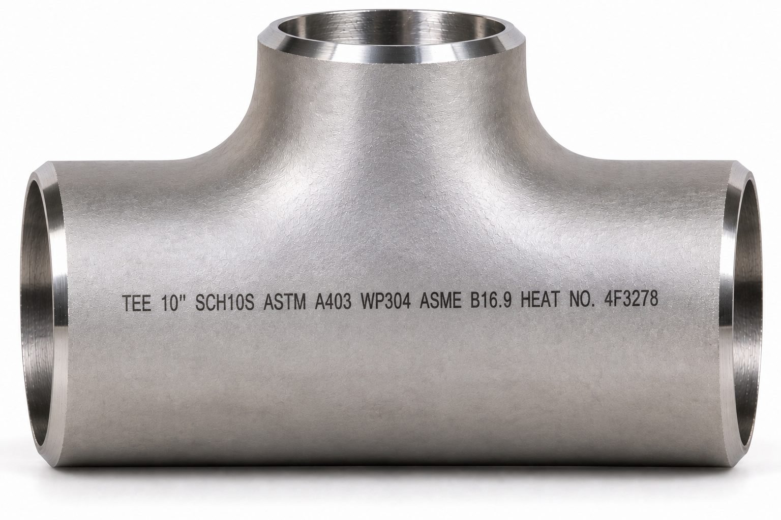 Tee BW SS304 ASTM A403 WP304 - tampak depan