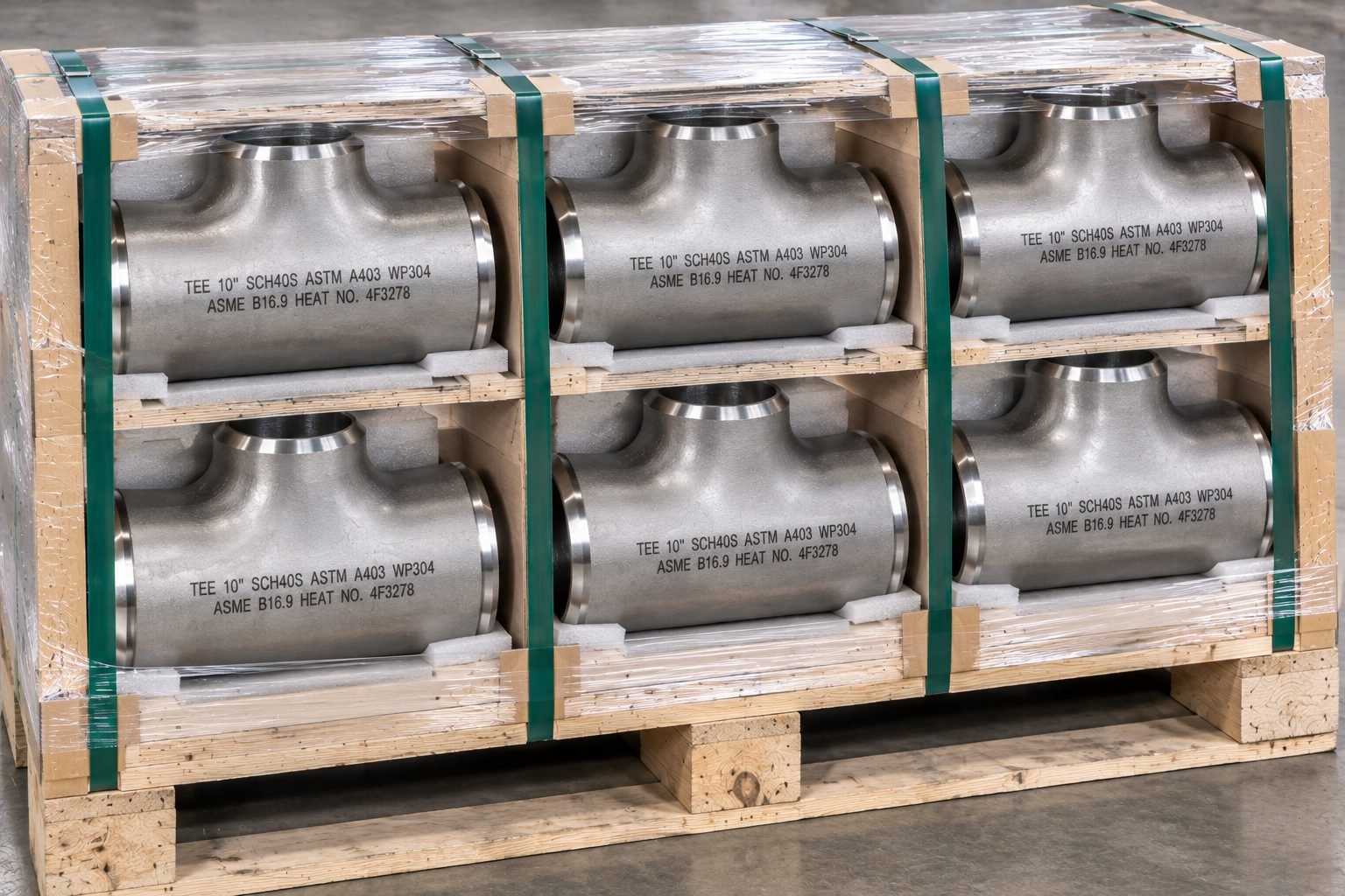 Tee BW SS304 ASTM A403 WP304 - stok pallet
